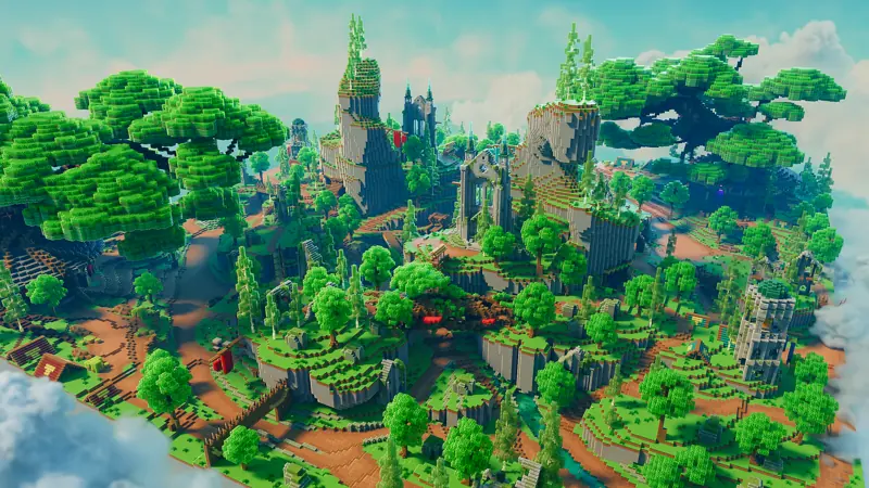 Vanguard Warfare, overgrown ruins on a floating island